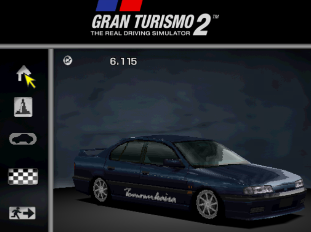 Gran Turismo 2 Concept Car Selection Screen